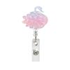 Swan Badge Holder Convenient Retractable Id Card Holder Transparent Badge Reel Compact Crystal Badge Reel For Nurses School