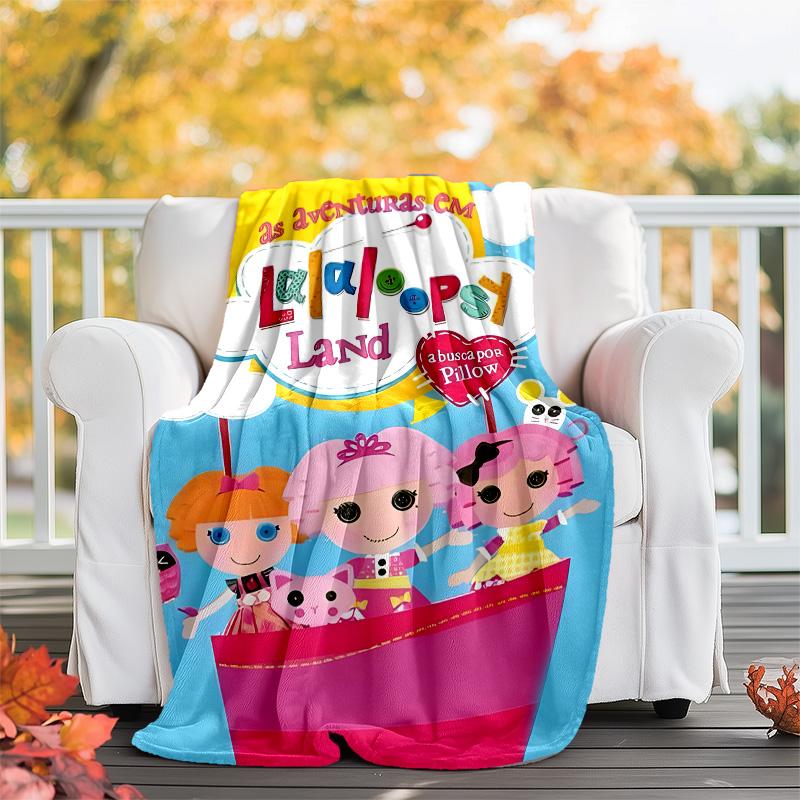 1pc Lalaloopsy3 Theme Blanket - Digital Print, Polyester, Cozy for All Seasons, Perfect for Outdoor, Camping, and Travel