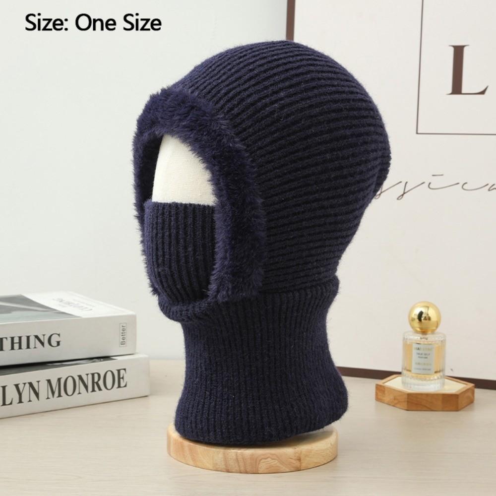 New Windproof Pullover Hat Keep Warm Cold Proof Face Mask Velvet Lined Cycling Hats Women/Men