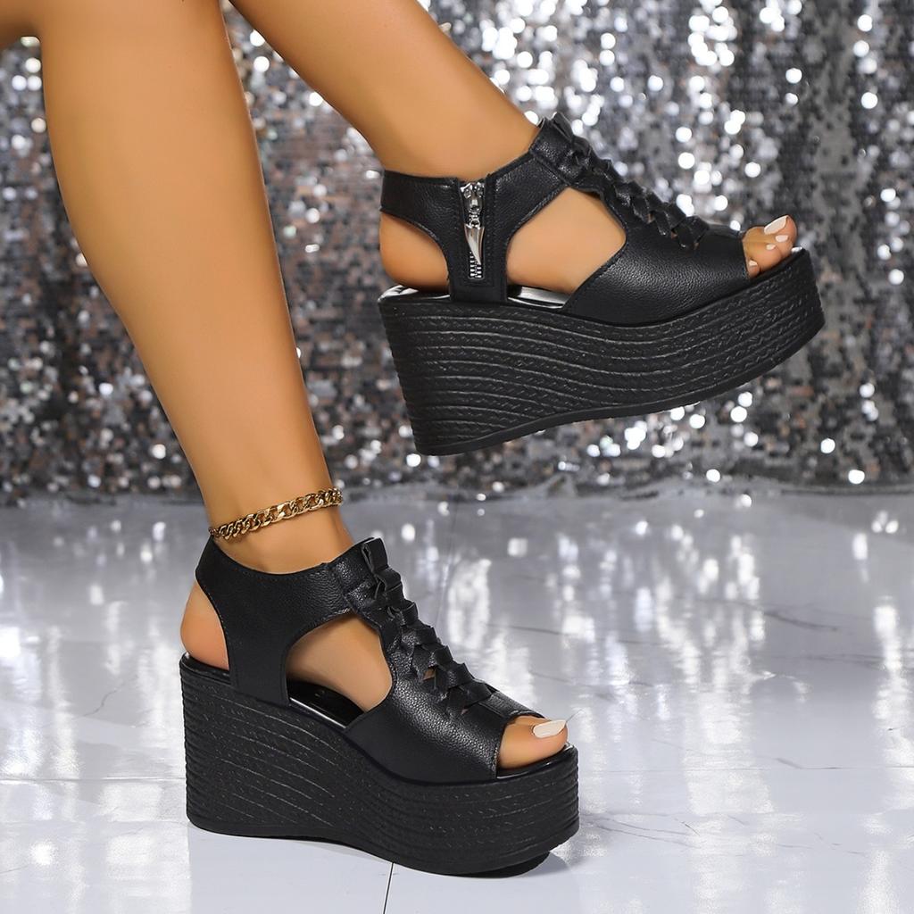Women Sandals Summer Wedges Platform Sandals Women Sexy High Heels Shoes Peep Toe Open To Walking Designer Sandals Women