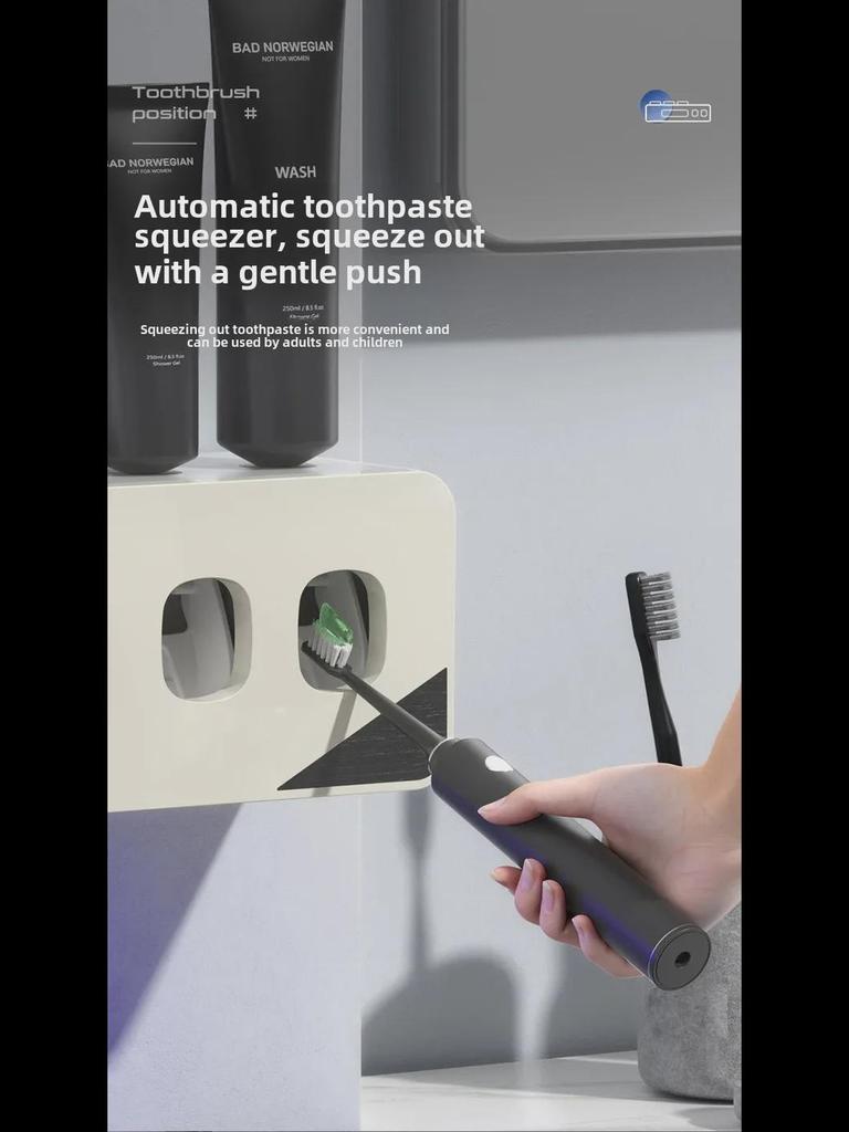 Wall-Mounted UV Sterilizing Electric Toothbrush Holder and Dryer