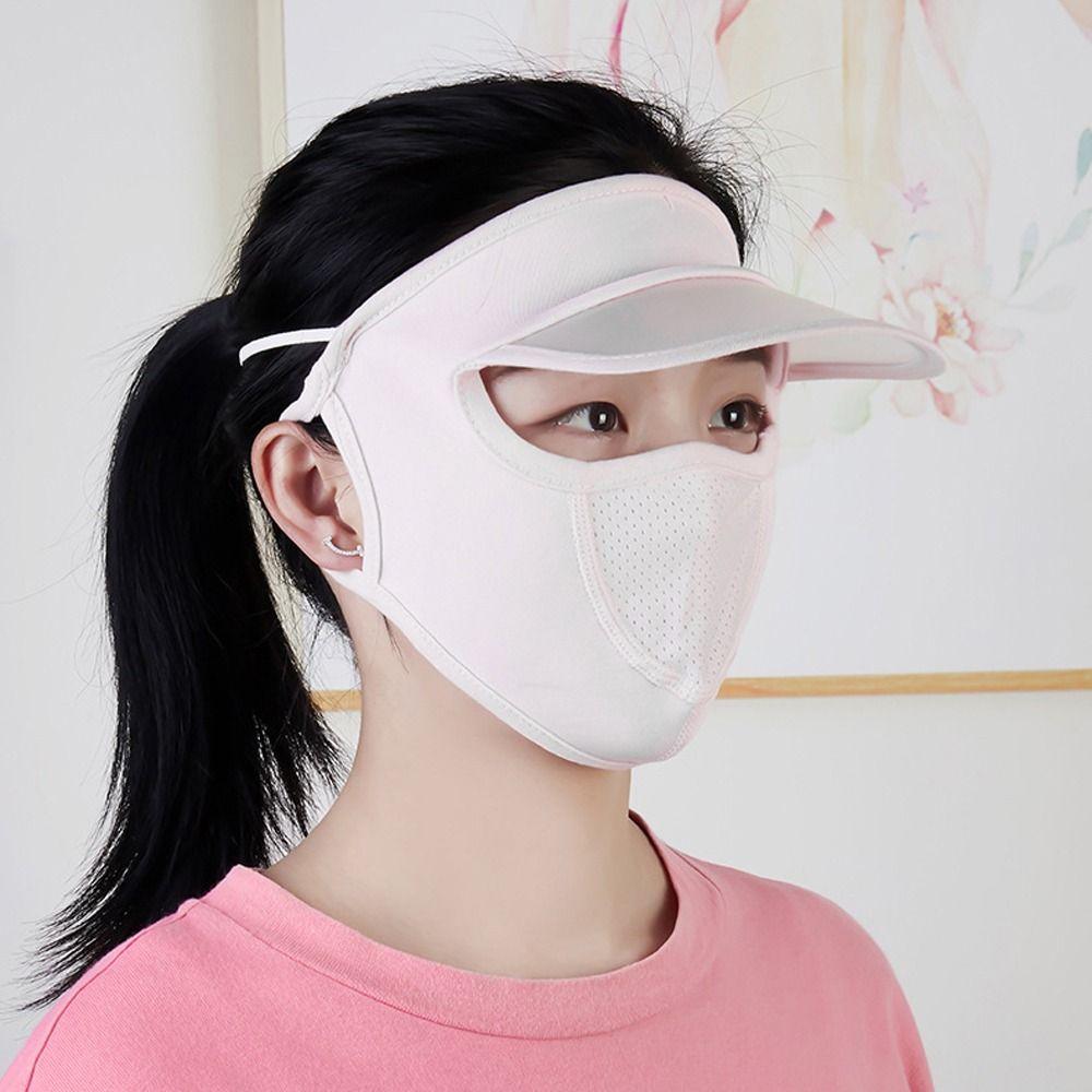 Ice Silk Sunscreen Veil Womne Sun Hats Summer Sunscreen Mask Driving Face Mask Face Gini Mask
