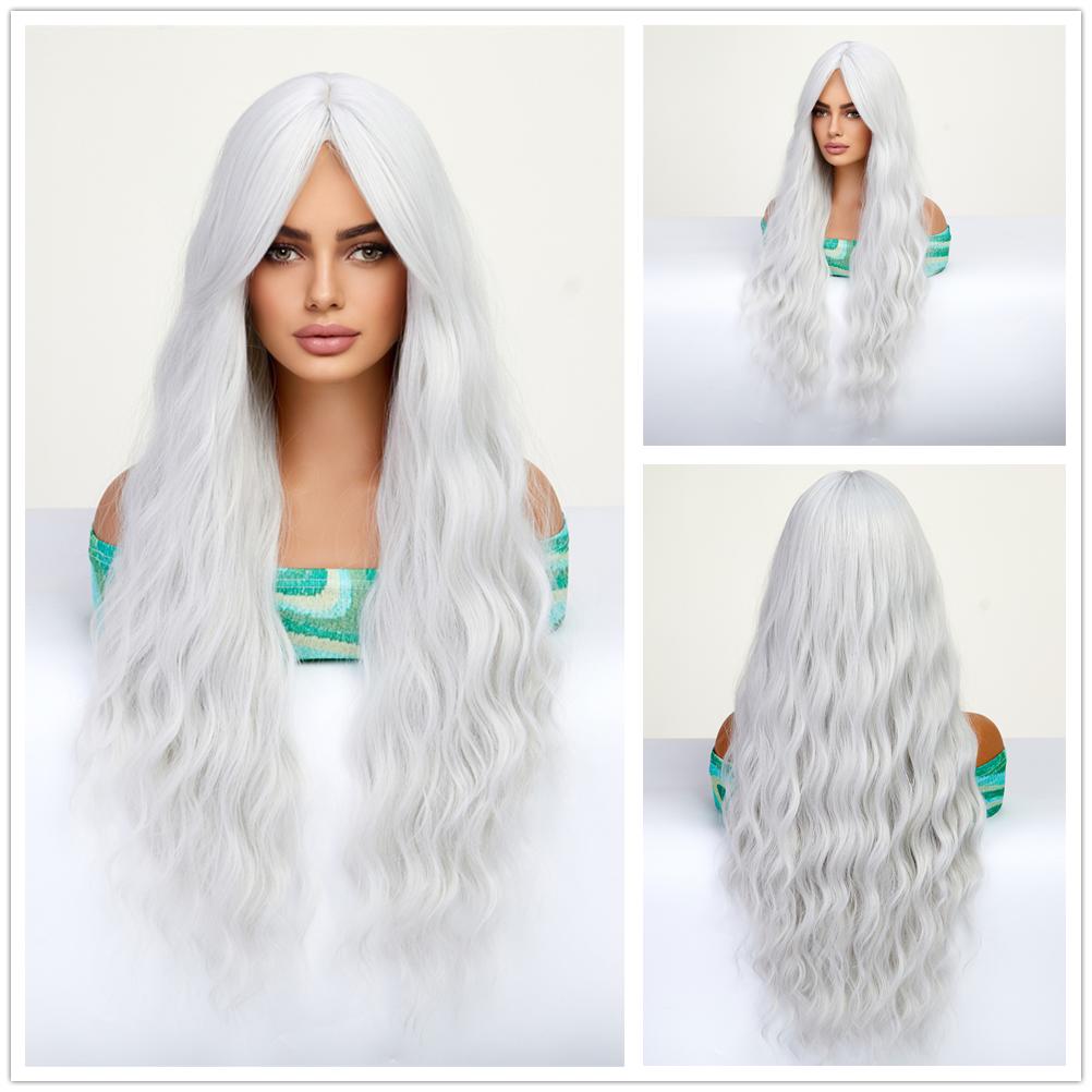 BLONDE UNICORN Длинный синтетический парик коричневого цвета с омбре, волнистые парики с челкой, парики для косплея для женщин, вечерние, термостойкое волокно