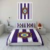 Purple Striped FC Erzgebirge Aue Bedding Duvet Cover Set Duvet Cover Pillowcases  (1*Duvet Cover 2*Pillowcases, without duvet insert)