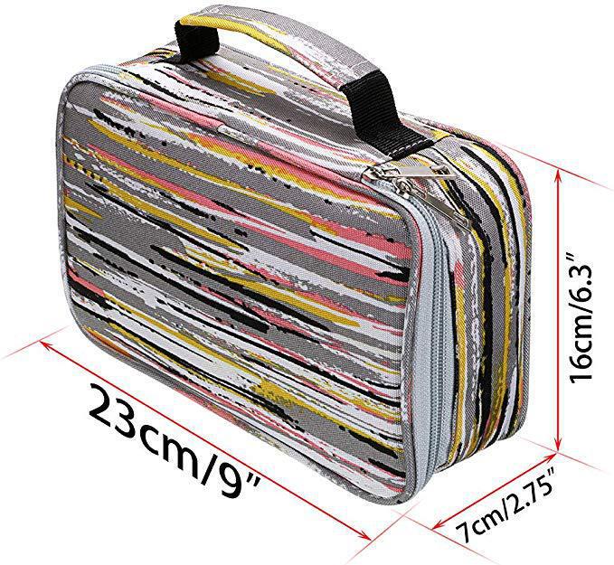 Водонепроницаемый пенал для карандашей 72 цветов - 120 отверстий, большая вместимость, со съемными секциями для рисования и канцелярских принадлежностей