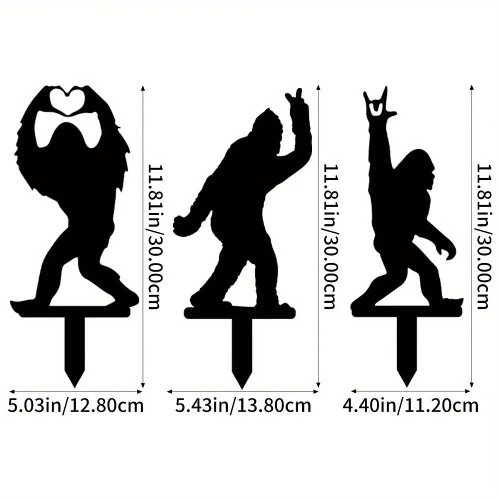 Металлические декоративные садовые колья - подарки Sasquatch для мужчин и женщин. Украшения для статуи снежного человека на открытом воздухе. Патриотический декор.