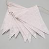 White Linen Jute Pennant Banner for Christmas Wedding Party Decoration