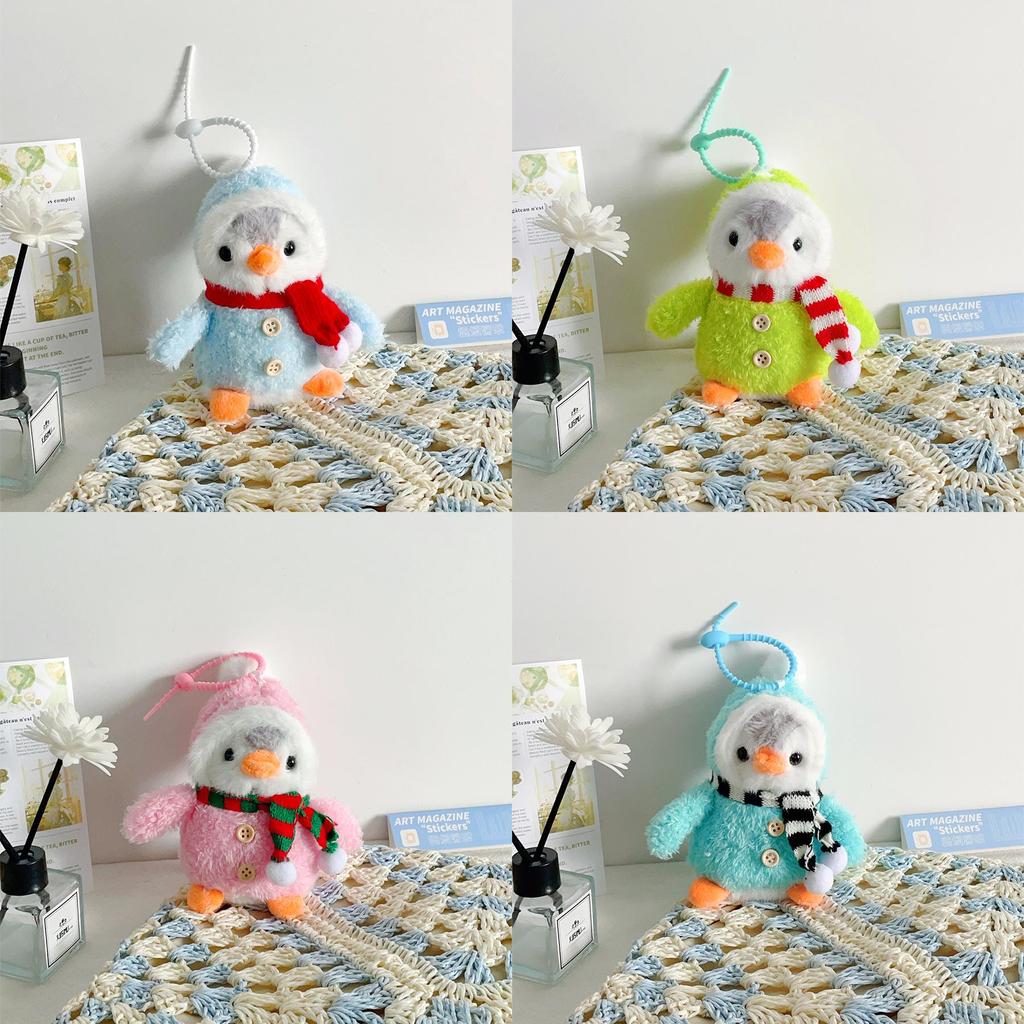 Winter Penguin Plush Keychain Stuffed Doll Cartoon Toy For Bag Gifts Decoration