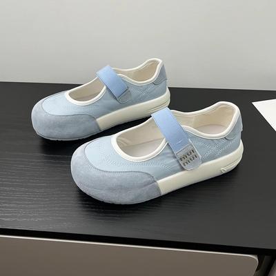 Уродливо-милые Мэри Джейн с мелким вырезом, на липучке, ленивые туфли, мягкая подошва, удобные, модные, универсальные, одинарные туфли Boken, женские туфли с ремешком на одной пряжке