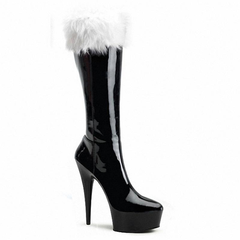 Ботильоны на тонком каблуке 17 см, полусапоги, новые ботинки из лакированной кожи, ботфорты на высоком каблуке-танкетке, модные ботфорты до колена