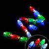 Разноцветные светодиодные пальчиковые фонарики для праздничного приветствия, пластиковые лазерные кольца-реквизит, оптовая поставка