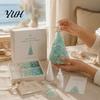 Ocean Inspired Holiday Ornaments DIY Sea Glass Christmas Tree Art Kit, 3D Coastal Xmas Craft Kit Beach Theme Home Decorations with Pieces, Handmade