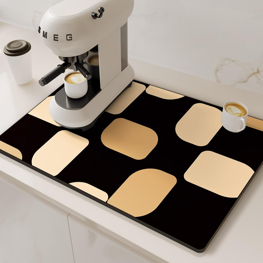 Коврик для кофемашины, дренажный коврик для кухни, нескользящие коврики для сушки посуды, быстросохнущий коврик для стола, подставка под столовые приборы, посуда
