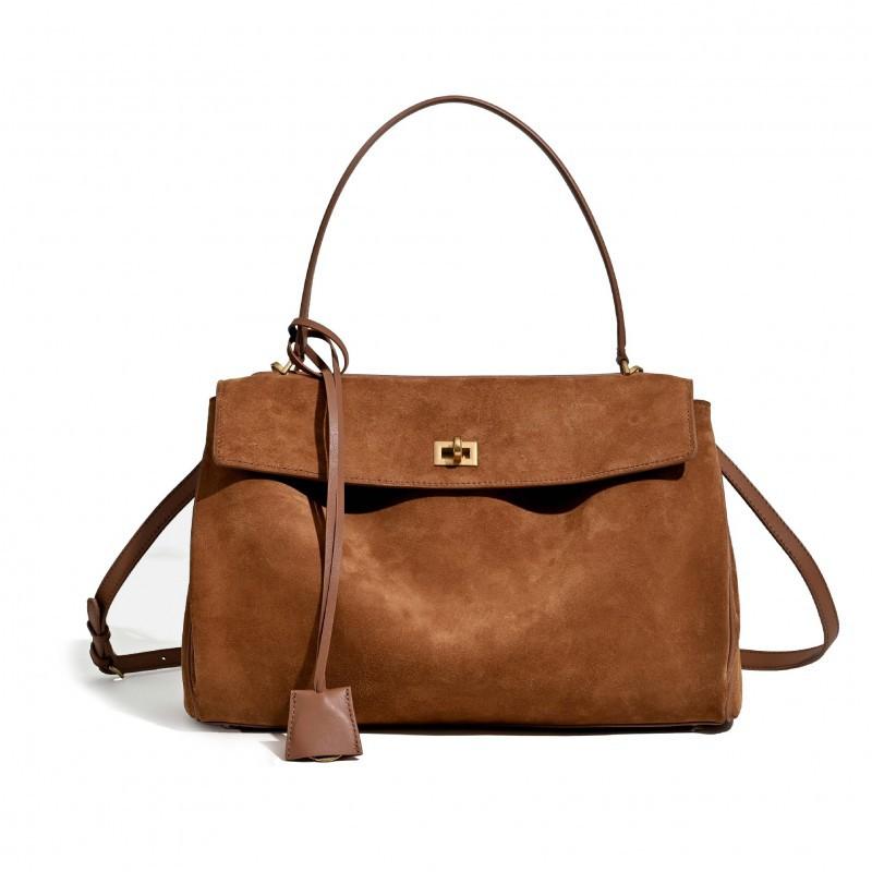 2024 Early Matte Cowhide Rodeo Tote Bag High-end Large-capacity Single-shoulder Portable Leather Women's
