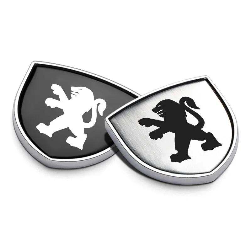 For Peugeot Car Metal Sticker Custom Shield Car Rear Trunk Shield Emblem Badge Sticker For Peugeot 206 207 307 3008 2008 308 407