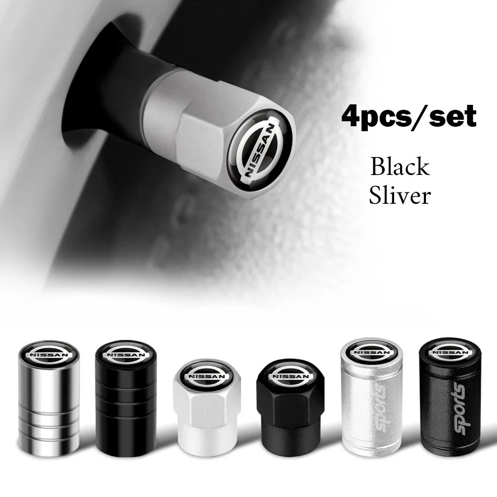 CGCBZC1 4pcs Car Tire Valve Cover Aluminum Tire Dust Cover Airtight Cover Car Accessories For Nissan Nismo X-Trail 1 J32 Almera Qashqai