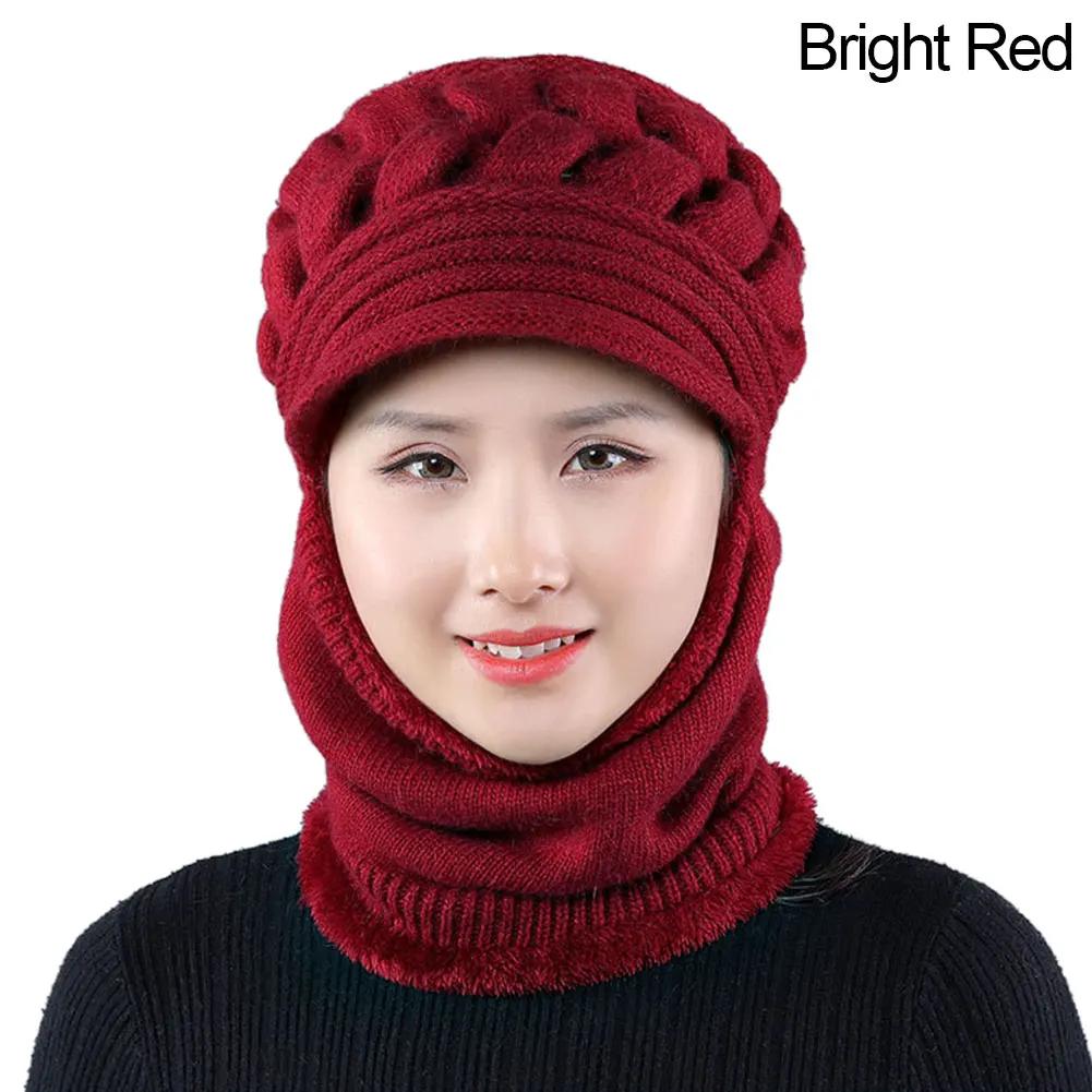 Winter Hat One-piece Beanies Hats Winter Beanies For Men Women Wool Scarf Caps Balaclava Mask  Bonnet Knitted Hat