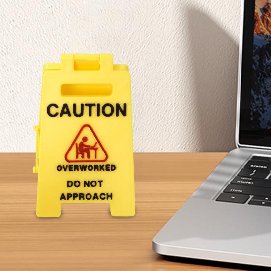 Caution Overstimulated Desk Sign Do Not Approach Office Desk Sign Workspace Cubicle