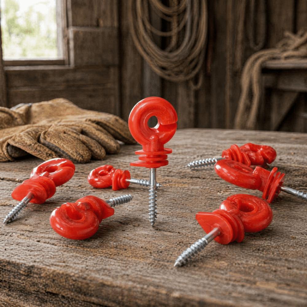 50Pcs Screw In Design Fence Insulator Rainproof Screw In Insulator Timber Post