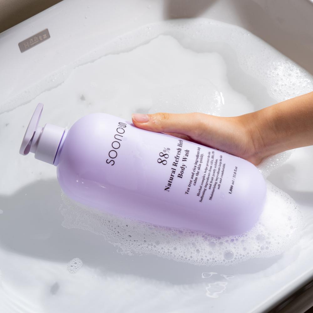 Sunoeun Natural 880,000PPM травяной слабокислый парфюмированный гель для душа от прыщей на спине, 1 шт., 1 л