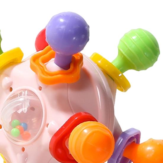 Детская игрушка для прорезывания зубов Мягкий силиконовый качающийся прорезыватель Зубной прорезыватель Форма зубного шарика Не содержит БФА Игрушка для жевания для младенцев для координации рук и глаз