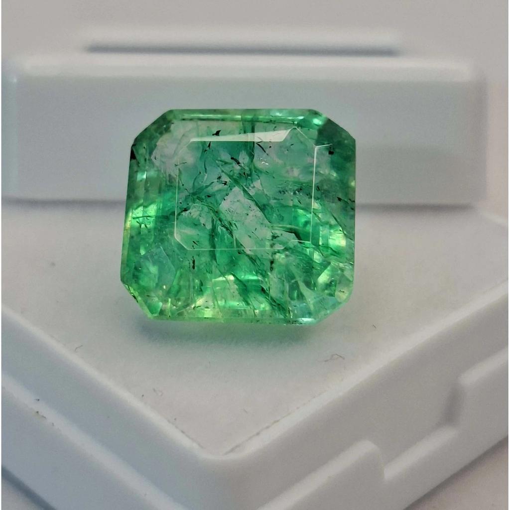 Asscher Cut Natural Colombian Green Emerald 8-10 Ct Beautiful Loose Gemstone