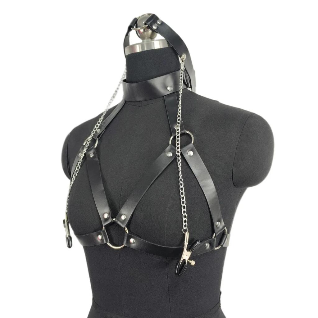 Sexy Lingerie Adult Games Harajuku Cosplay Bondage Harness Dresses Harness Bra Body Harness Cage Bra Exotic Apparel Gothic