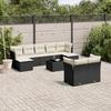VidaXL Garden Lounge Set with Cushions 10 Pcs, Patio Sofas, Patio Furniture Set, Outdoor Furniture, Black 3250155