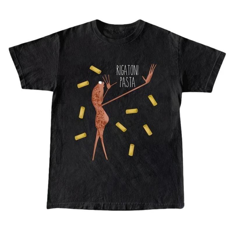Marcus the Worm Rigatoni Pasta T-Shirt Funny Meme Tee Unisex Casual Graphic Top