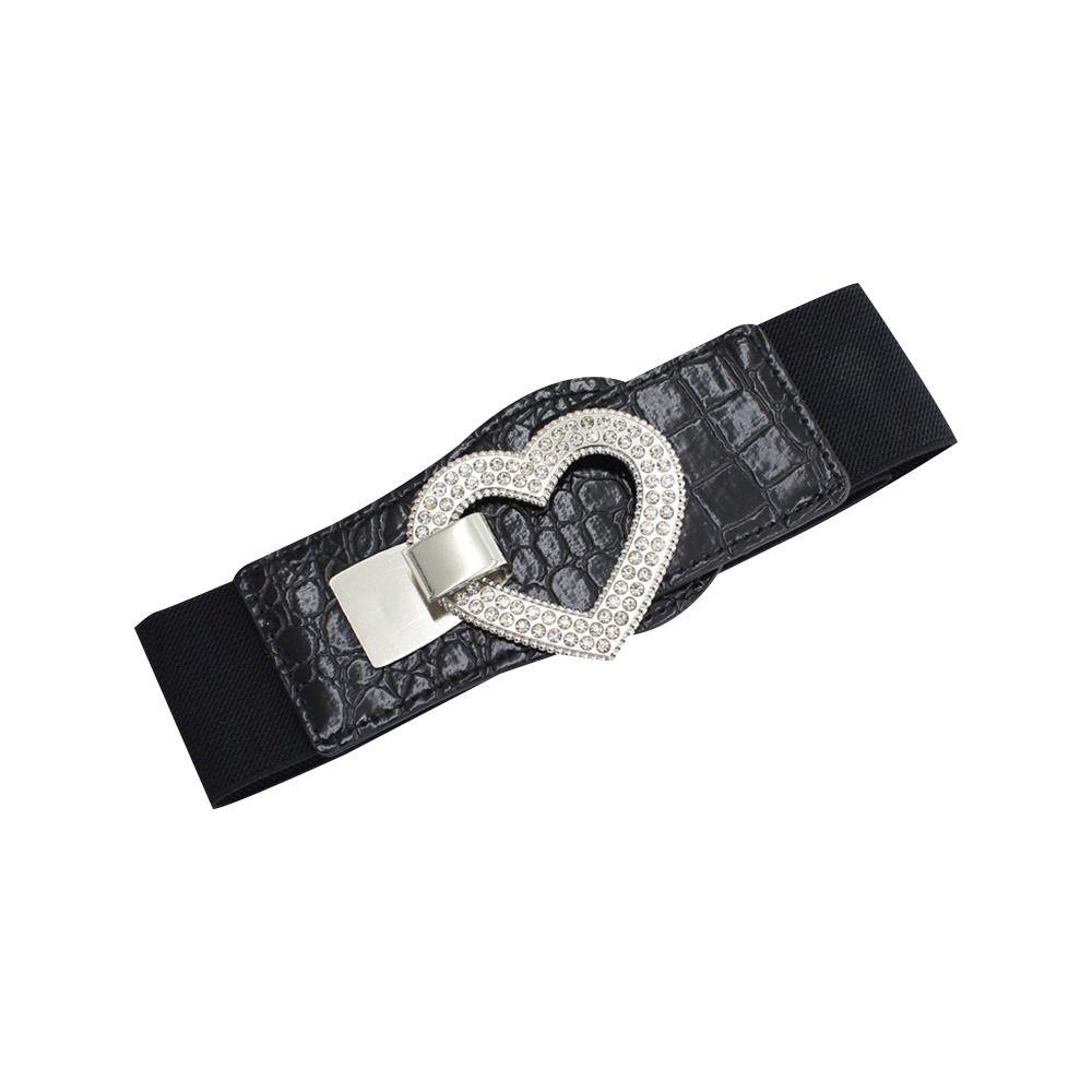 Эластичный пояс-корсет с эластичной вставкой для талии, женский пояс для платья, кушак, поясная лента с хрустальной пряжкой, широкие резинки для юбки