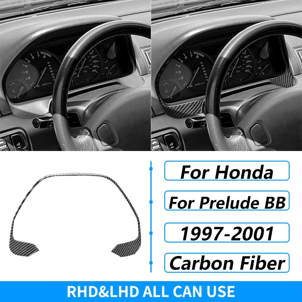 For Honda Prelude BB 5th Gen 1997 1998 1999 2000 2001 Carbon Fiber Gear Shift Window Lift Panel Cover Set Car Interior Sticker