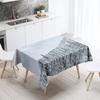 Зимняя снежная скатерть, красивая, необрастающая, водонепроницаемая, прямоугольная, кухонный стол, украшение для дома