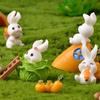 Милая фигурка кролика-морковки, пасхальное рождественское украшение для дома, миниатюрный садовый торт, аксессуары, современная фигурка, подарок