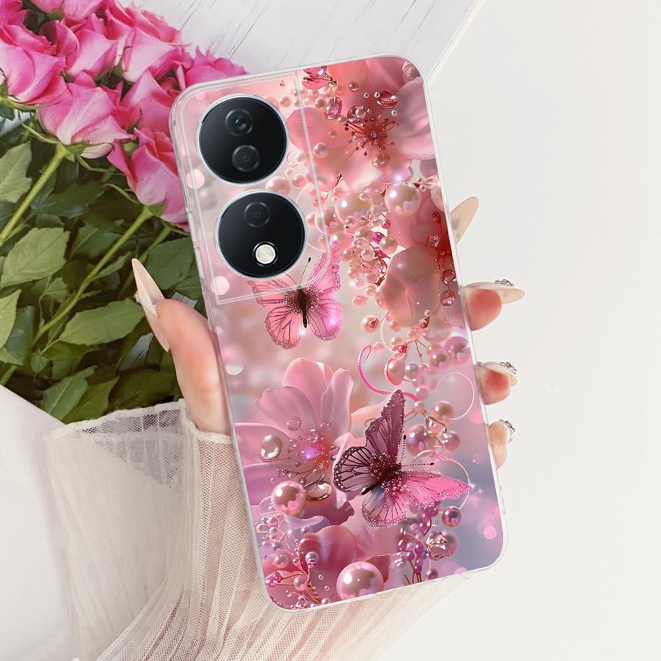 For Honor X7b CLK-LX2 2025 Cute Flower Butterfly Cat Painted Case For HonorX7b X 7B 4G 5G Soft Silicone TPU Phone Cases