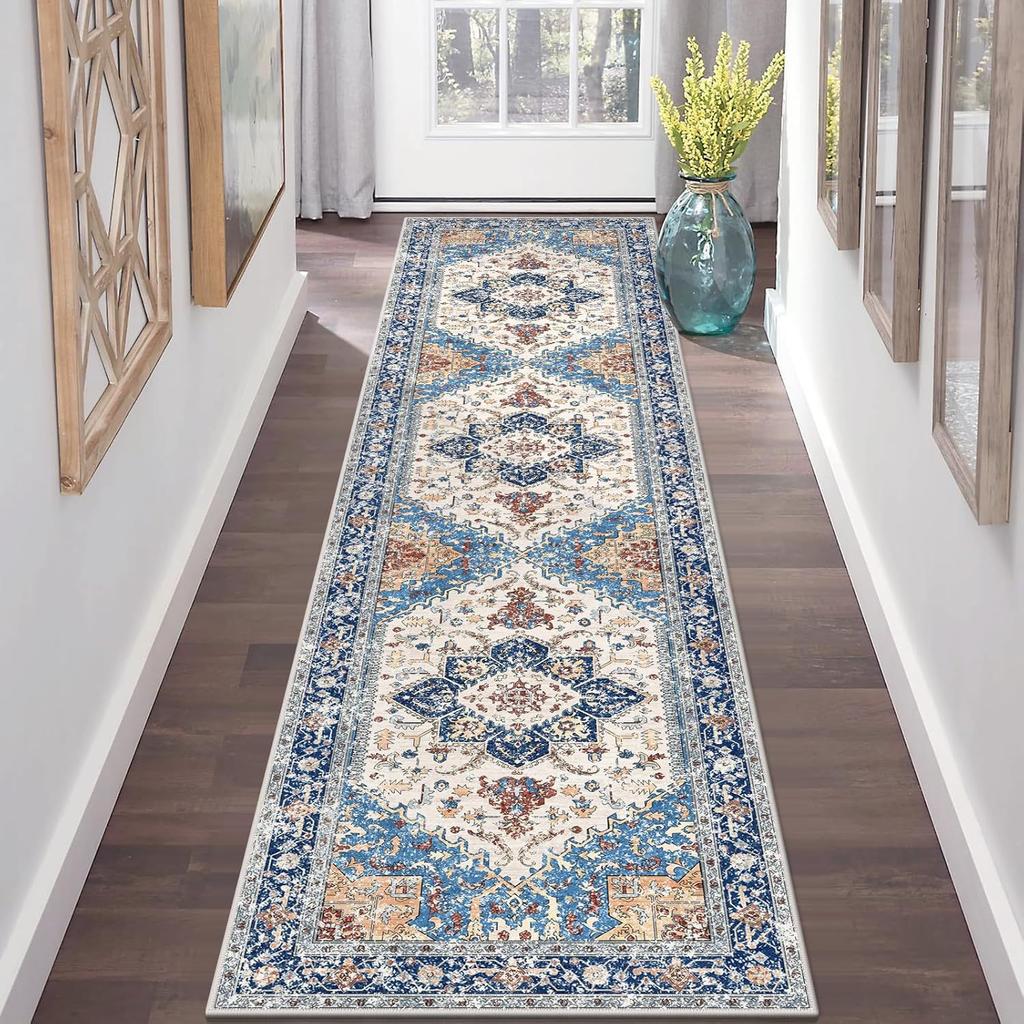 Hallway Runner Rugs Non Slip Machine Washable Carpet for Kitchen Entryway Living Bedroom Laundry Room Home Decoration