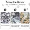 Элегантный набор «Жемчужный павлин» 5D DIY Круглые стразы Арт для взрослых Расслабляющее ручное изготовление Настенный декор Праздничный подарок Без рамки