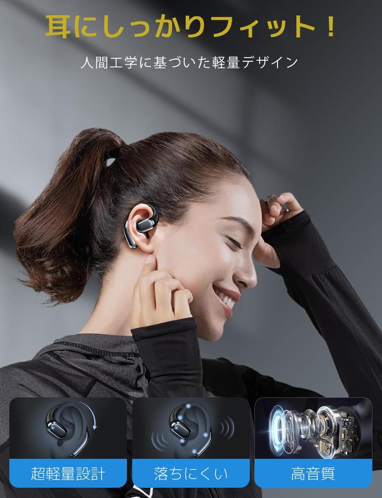 Наушники Bluetooth беспроводные наушники открытые наушники OWS наушники Bluetooth, которые не блокируют ваш длинный автоматический изысканный светодиод слева