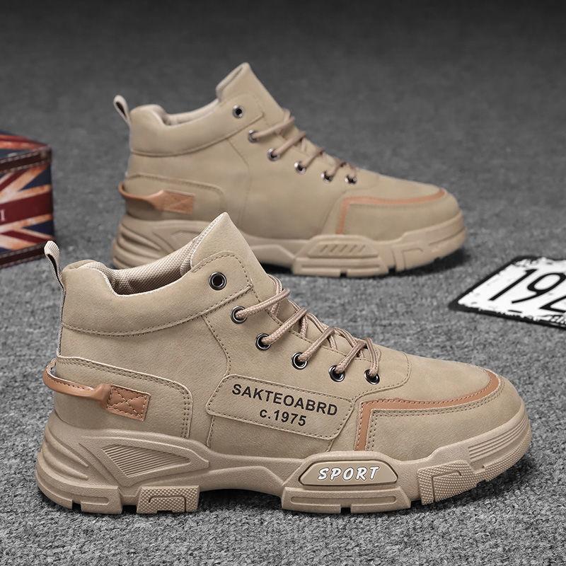 2025 autumn new Martin boots men's casual versatile breathable sports shoes Korean version of British style tooling big head shoes tide