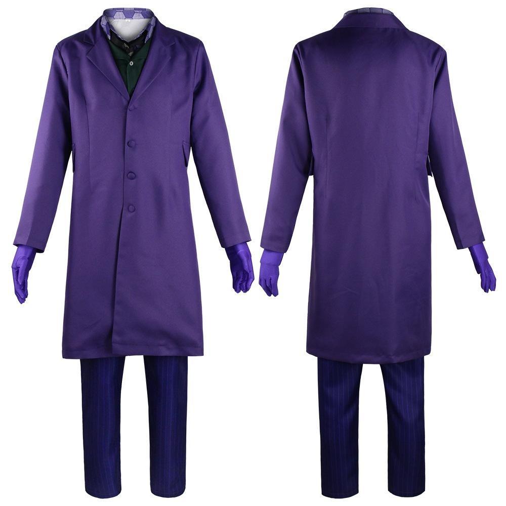 The Dark Knight Joker Heath Ledger Cosplay Suit, Halloween Men Stage Outfit
