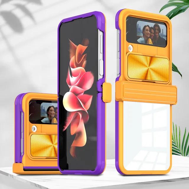 Прозрачный складной чехол для мобильного телефона с push-окном для ПК Samsung Galaxy Z Flip 4 5g Fold4 Z Flip4 противоударный чехол для Samsung Z Fold4