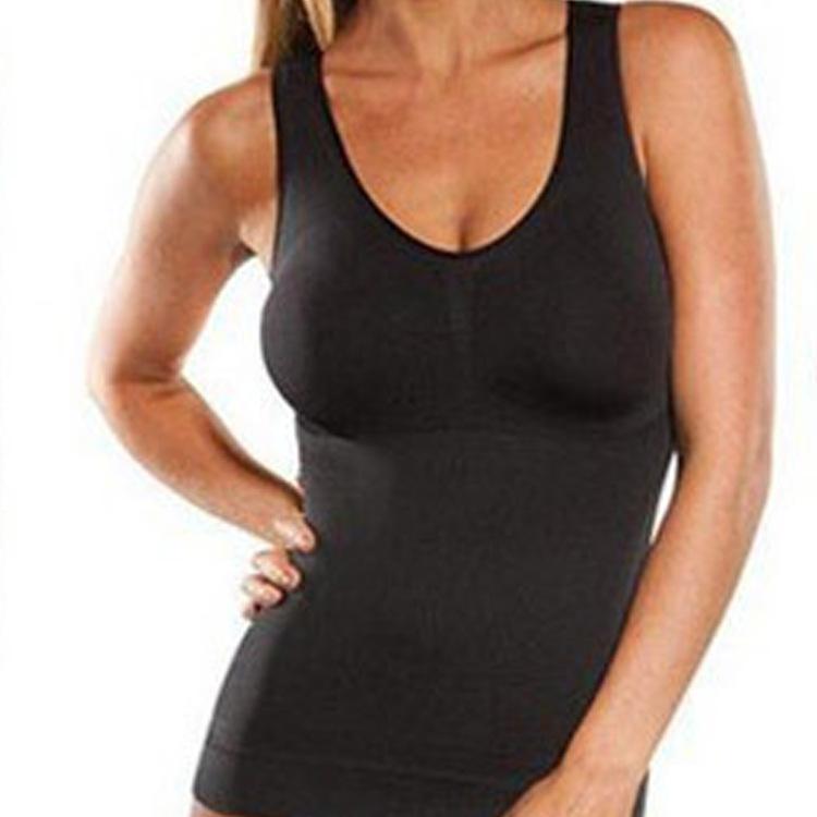 Женское корректирующее белье Корректирующее белье для коррекции живота со встроенным бюстгальтером Майки с поясом на талии Укороченные нижние юбки Бюстгальтер с мягкой подкладкой Рубашки для похудения