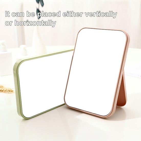 Desktop Makeup Mirror Foldable Anti-fog Makeup Tool Simple Portable Princess Mirror for Home