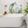 2Pcs Sea World Wall Stickers Under The Scenery Home Decor Waterproof Marine Animal