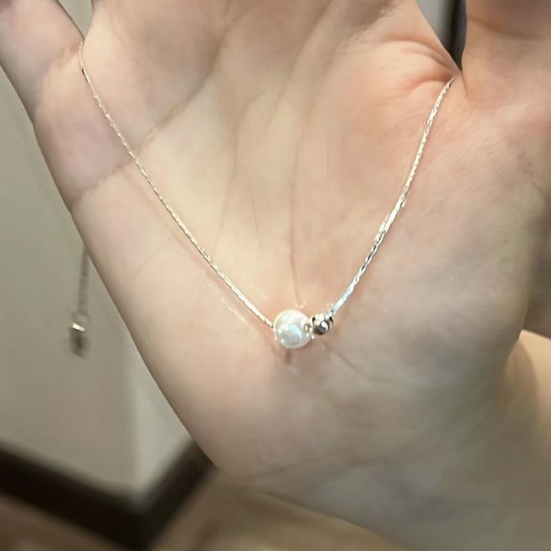 Изысканное минималистичное колье с одной жемчужиной на ключицу для женщин Модные украшения