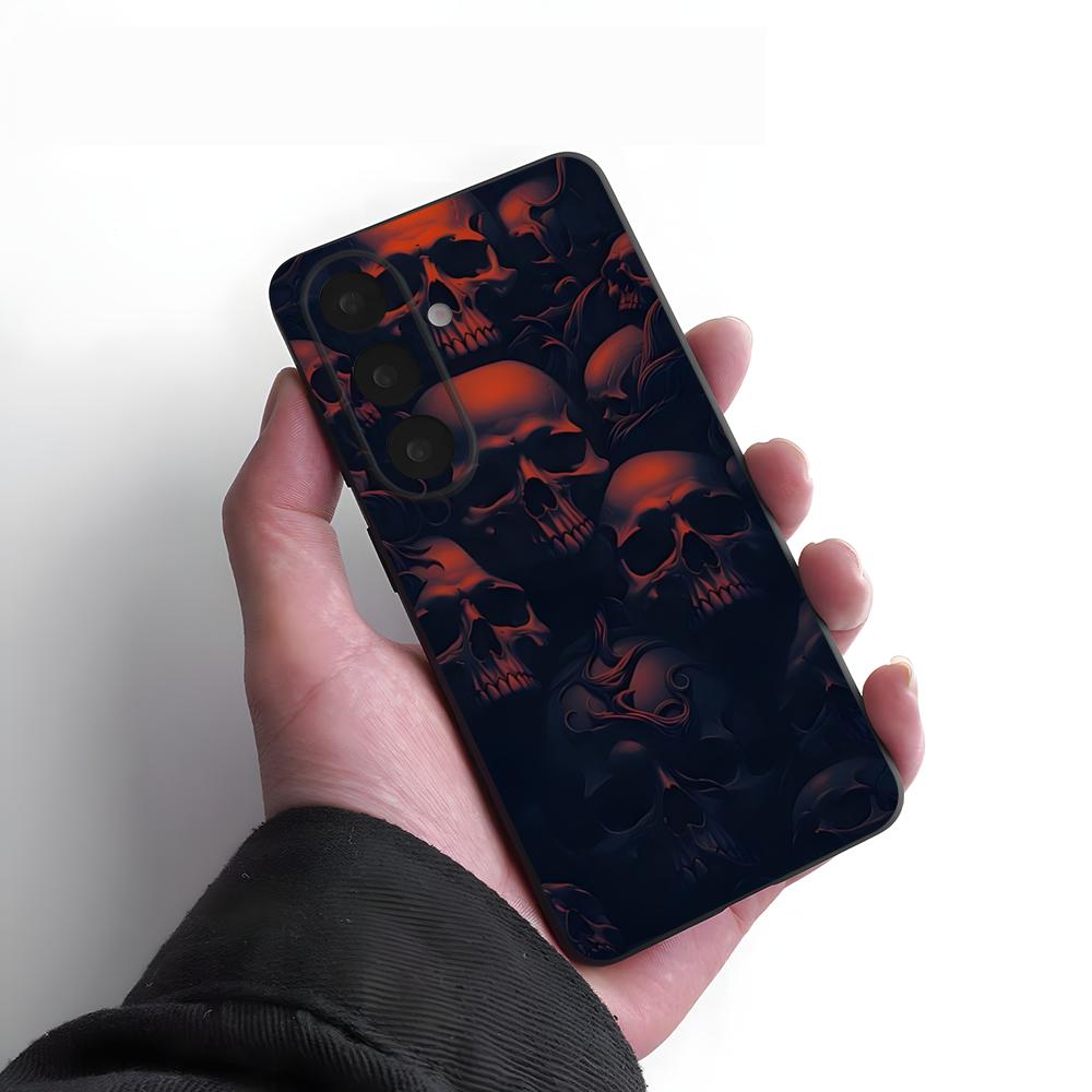 Жуткие узоры черепа Чехол для телефона для Samsung A25 A13 A33 5G A54 A36 A35 A56 A52 A14 Ударопрочный Мягкий чехол