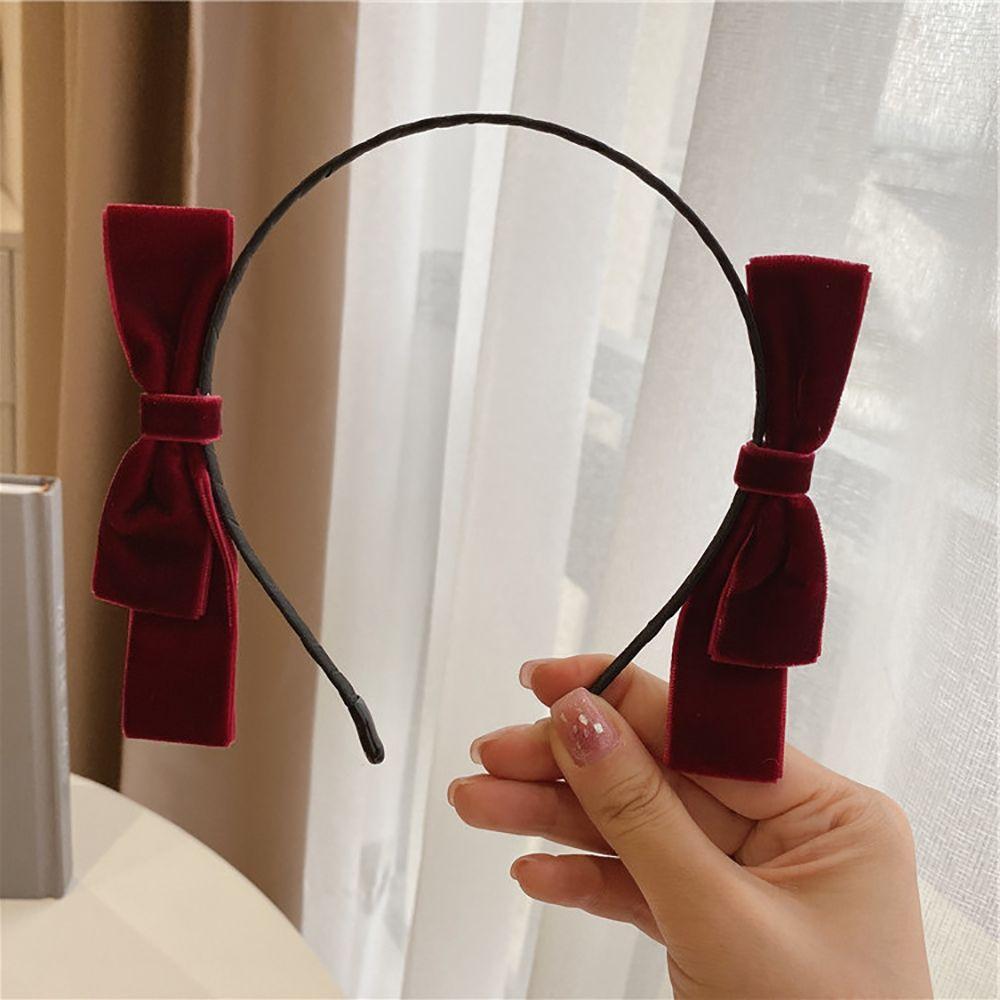 Party Girls Women Wash Face Headwear Hair Accessories Hair Hoop Velvet Bow Headband Hair Bands