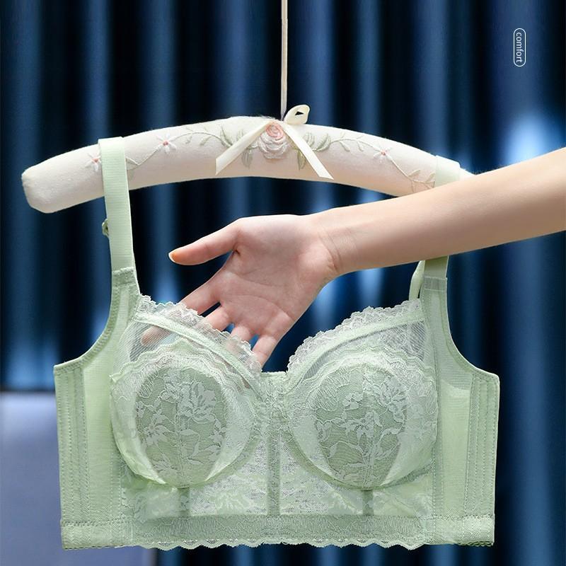 Lingerie Women's Large-sized Close-in Bra Thin Tapered Anti-sagging Bra Without Underwire Push Up Bra