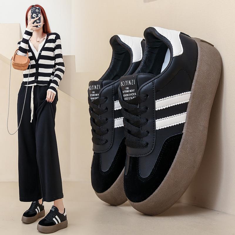 Корейская версия маленьких белых туфель женские 2025 осень новые немецкие кроссовки ретро классика Форрест Гамп обувь универсальная платформа повседневная доска s