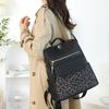 Vintage Leopard Print Backpack Women's Multi-functional Shoulder Bag Large Capacity Leopard Print Student Schoolbag