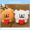 White Maltese Love Brown Plush Toy Simulation Cartoon Puppy Doll Birthday Gift